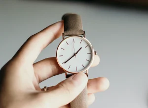 Checking the time before a driving test in Manchester to avoid arriving late